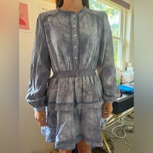 Aqua Nordstrom blue dress with buttons down the middle size M